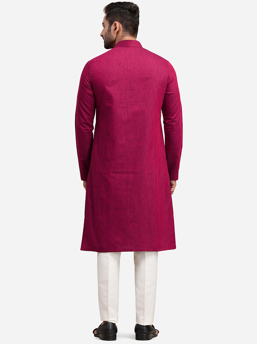 Red & Pink Kurta | The Kurta Company