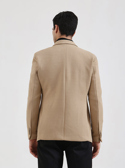 Fawn Solid Regular Fit Blazer | JB Studio