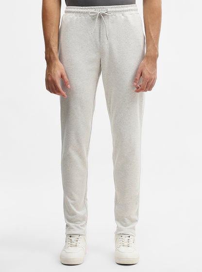 Ecru Solid Slim Fit Track Pant | Greenfibre