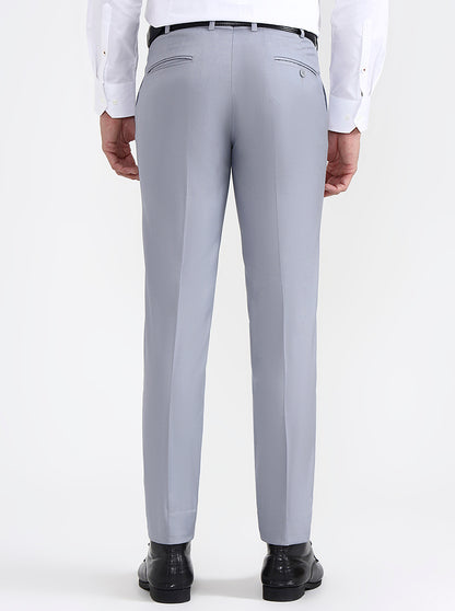 Grey Solid Super Slim Fit Formal Trouser | JB X JB