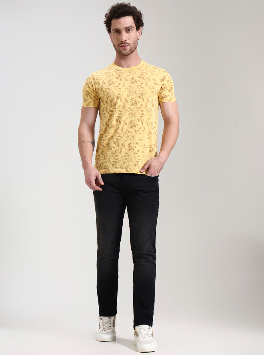 Charcoal Grey Washed Straight Fit Jeans | Greenfibre