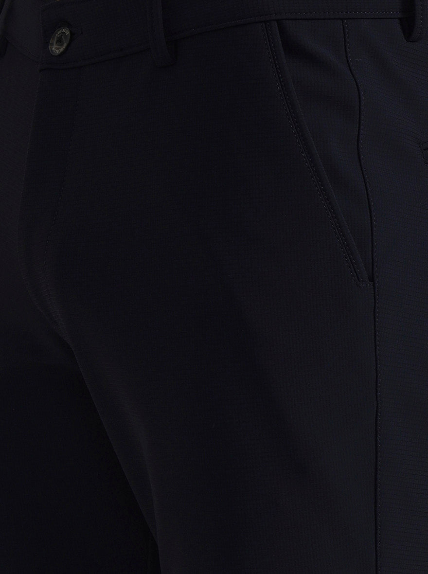 Blue Solid Slim Fit Club Wear Trouser | Wyre