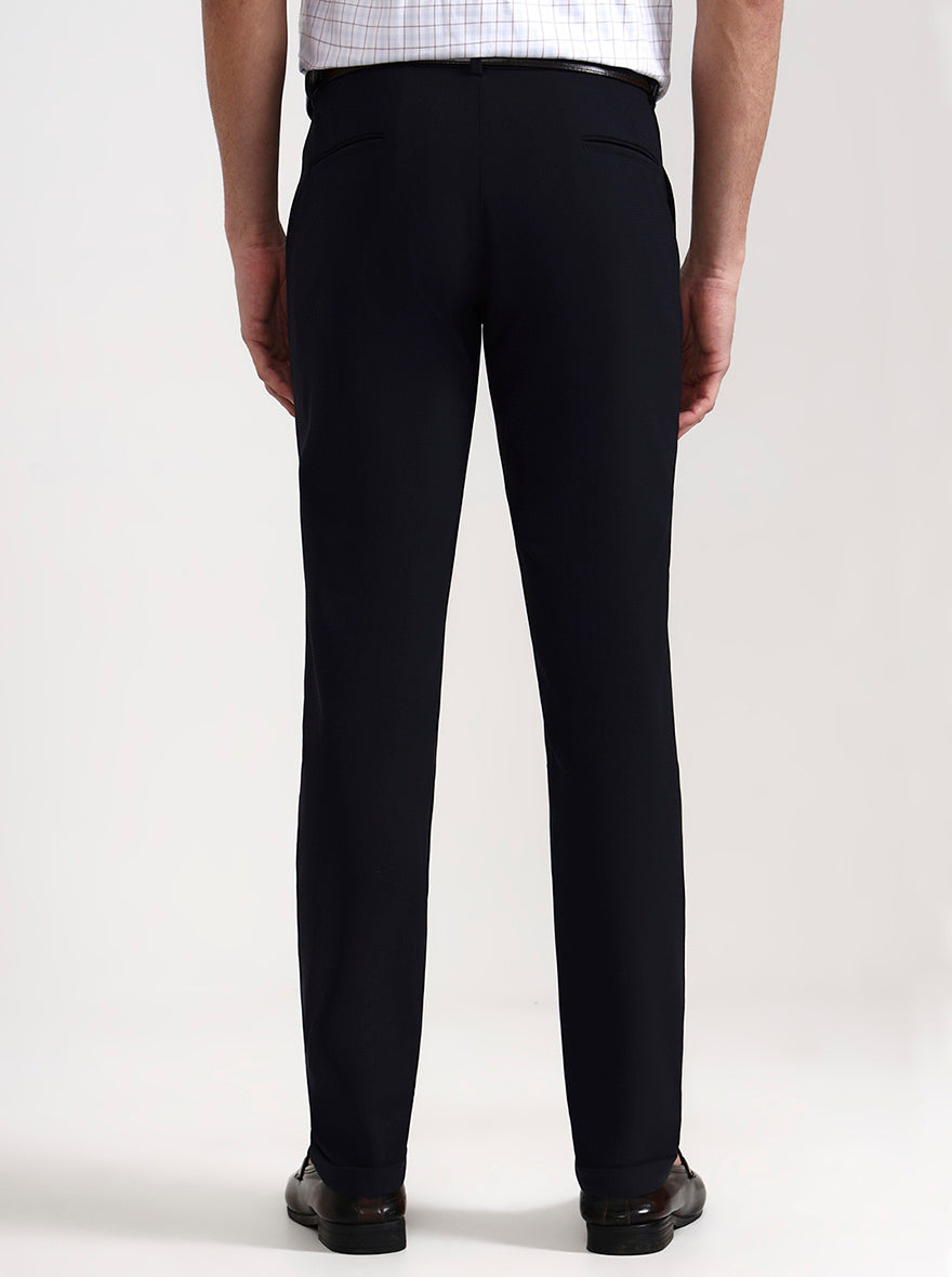 Blue Solid Slim Fit Club Wear Trouser | Wyre
