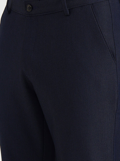 Blue Printed Slim Fit Club Wear Trouser | JB Studio