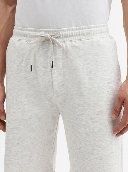Ecru Solid Regular Fit Shorts | JadeBlue
