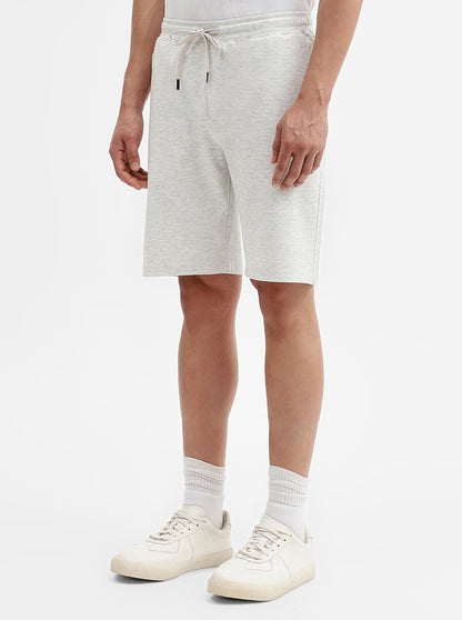 Ecru Solid Regular Fit Shorts | JadeBlue