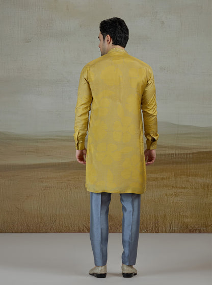 Yellow Printed Kurta Pajama | TULA