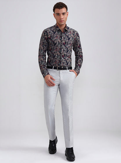 Multicolor Printed Slim Fit Party Wear Shirt | Wyre