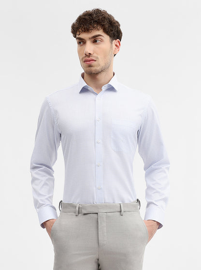 Sky Blue Solid Slim Fit Formal Shirt | Greenfibre