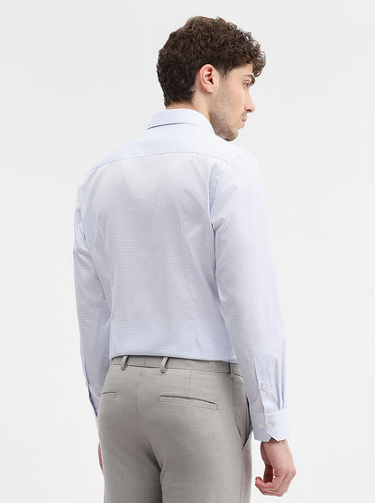 Sky Blue Solid Slim Fit Formal Shirt | Greenfibre