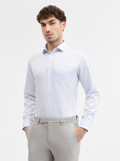 Sky Blue Solid Slim Fit Formal Shirt | Greenfibre