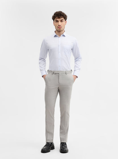 Sky Blue Solid Slim Fit Formal Shirt | Greenfibre