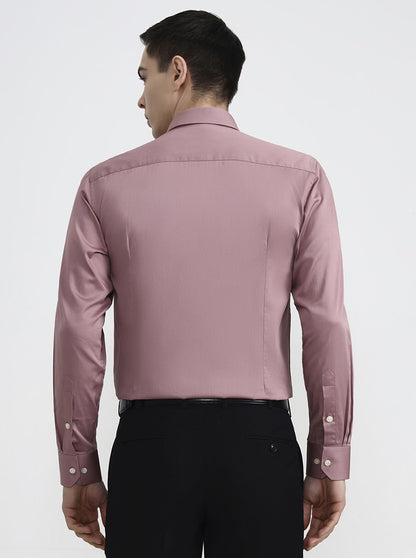 Baby Pink Solid Slim Fit Formal Shirt | Greenfibre