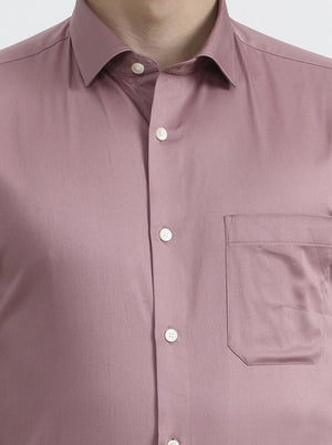 Baby Pink Solid Slim Fit Formal Shirt | Greenfibre