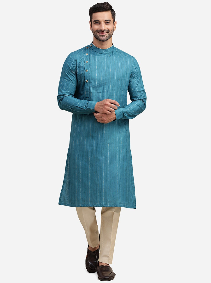 French Blue Kurta | The Kurta Company