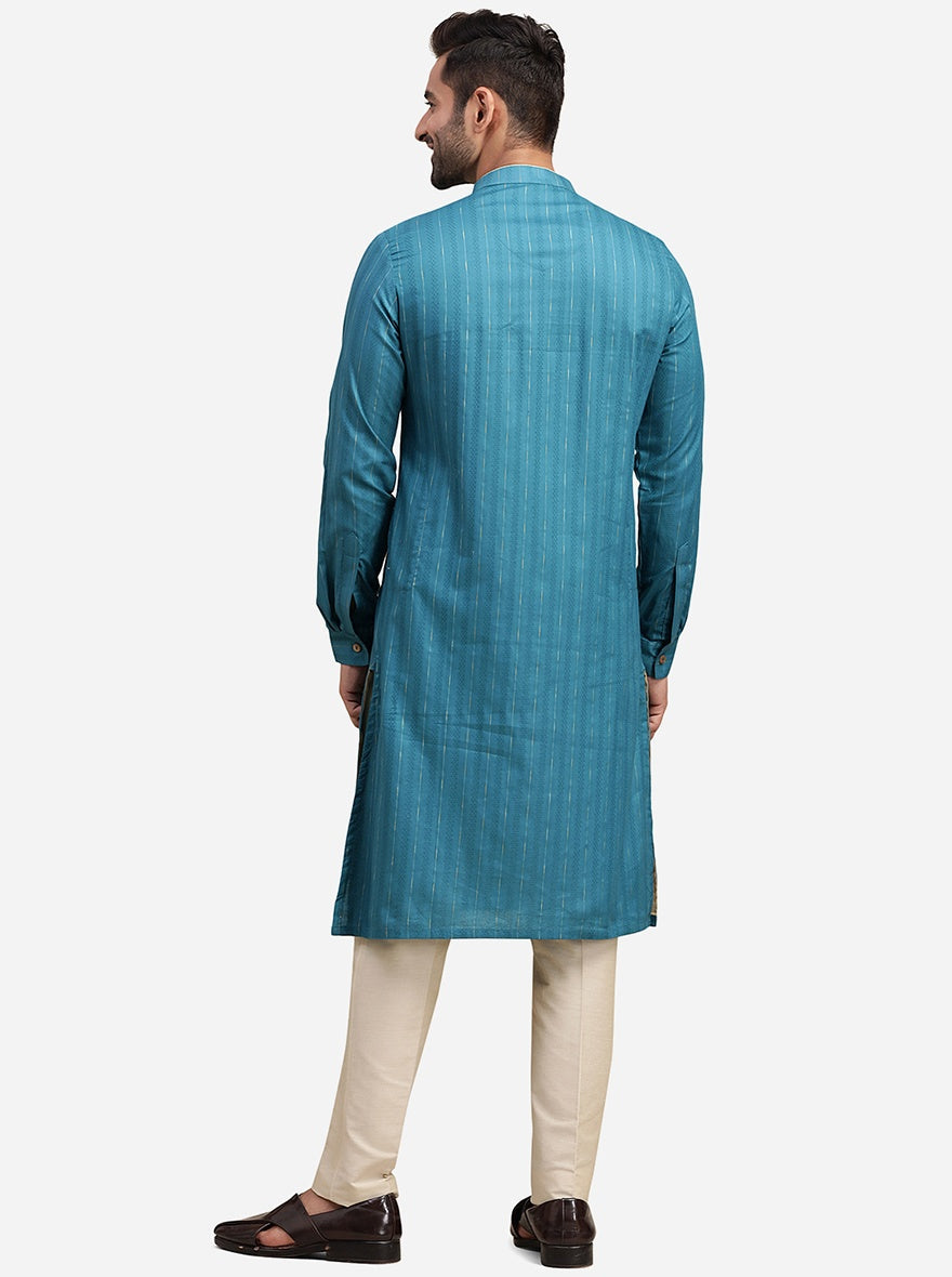 French Blue Kurta | The Kurta Company