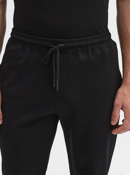 Black Solid Slim Fit Track Pant | Greenfibre