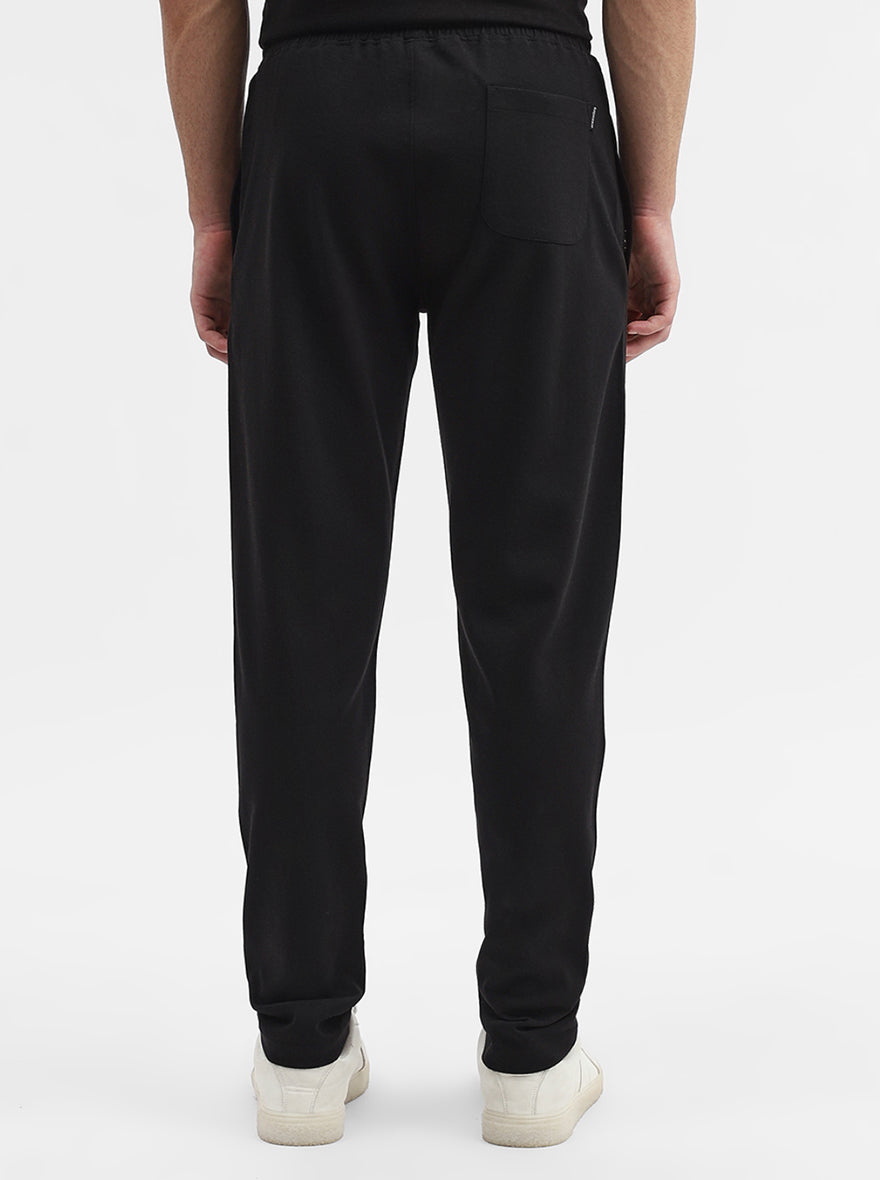 Black Solid Slim Fit Track Pant | Greenfibre