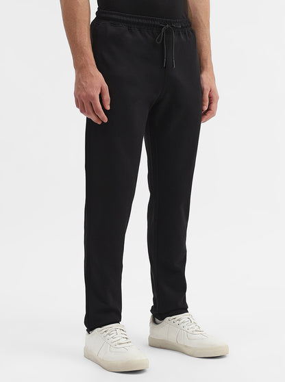 Black Solid Slim Fit Track Pant | Greenfibre