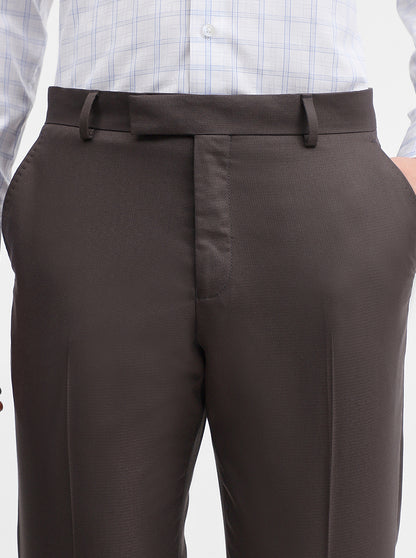 Grey Solid Super Slim Fit Formal Trouser | Greenfibre