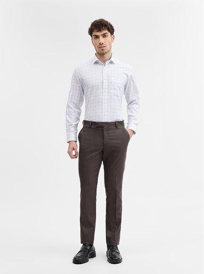Grey Solid Super Slim Fit Formal Trouser | Greenfibre