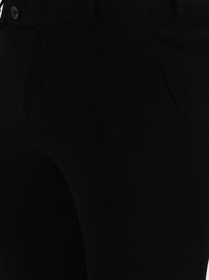 Black Solid Slim Fit Formal Trouser | Wyre