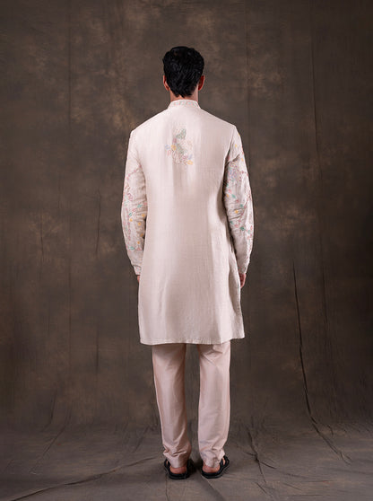 Light Pink Embroidered Kurta Pajama | TULA