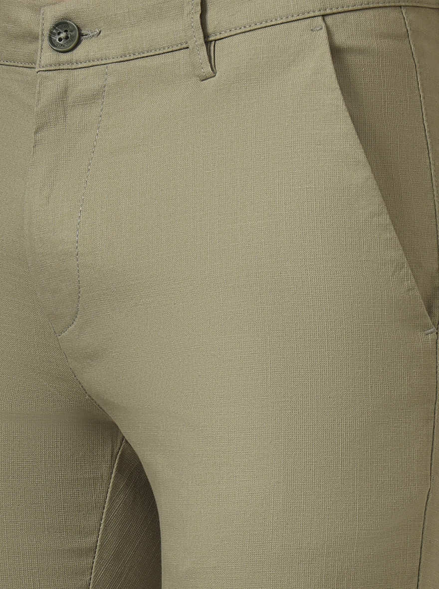 Pista Green Solid Super Slim Fit Casual Trouser | Greenfibre