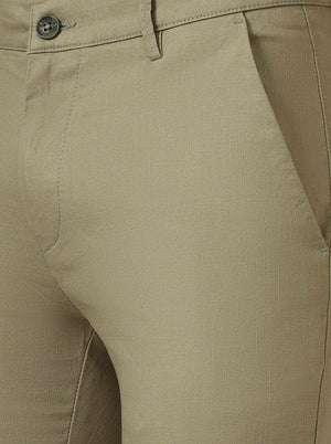 Pista Green Solid Super Slim Fit Casual Trouser | Greenfibre