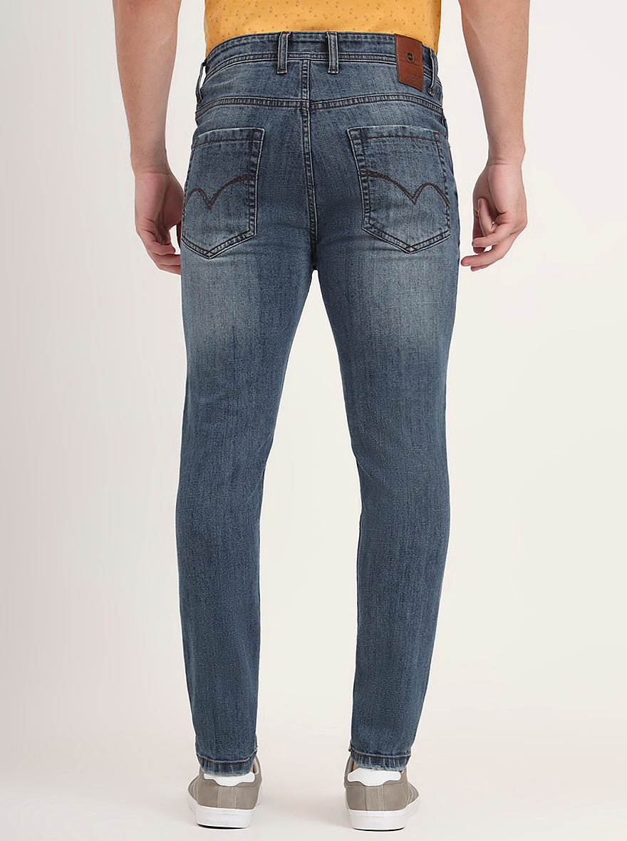 Sky Blue Washed Slim Fit Jeans | JadeBlue