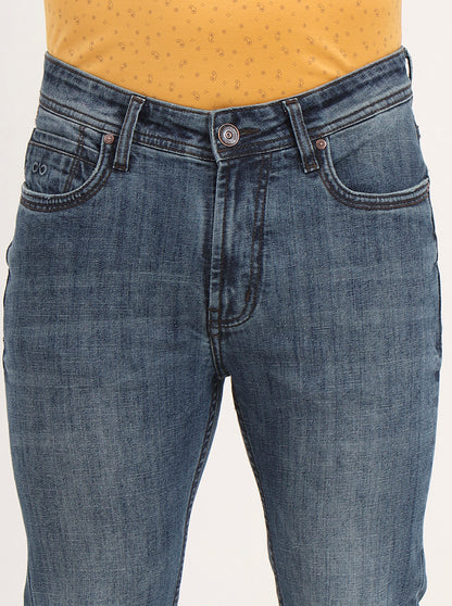 Sky Blue Washed Slim Fit Jeans | JadeBlue