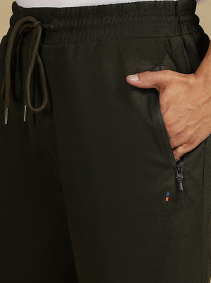 Olive Green Solid Slim Fit Shorts | Jade Play