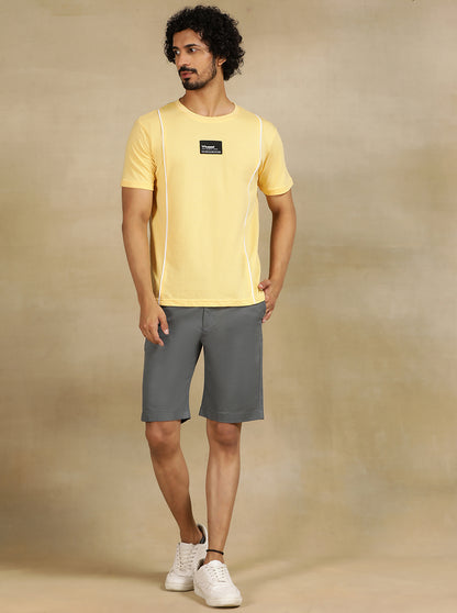 Grey Solid Slim Fit Shorts | JadeBlue