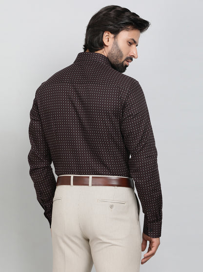 Maroon Checked Slim Fit Formal Shirt | JadeBlue Youth