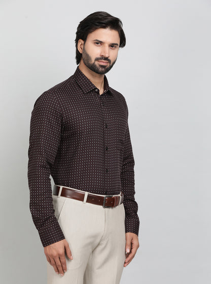 Maroon Checked Slim Fit Formal Shirt | JadeBlue Youth