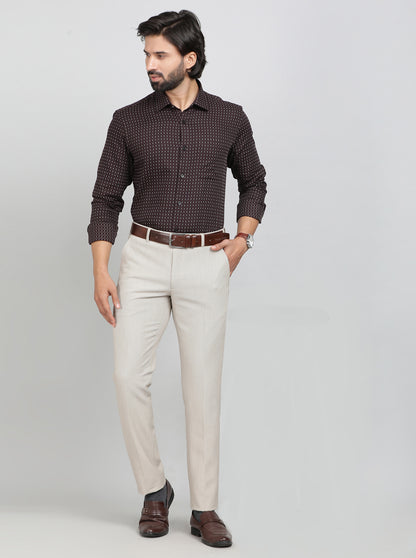 Maroon Checked Slim Fit Formal Shirt | JadeBlue Youth