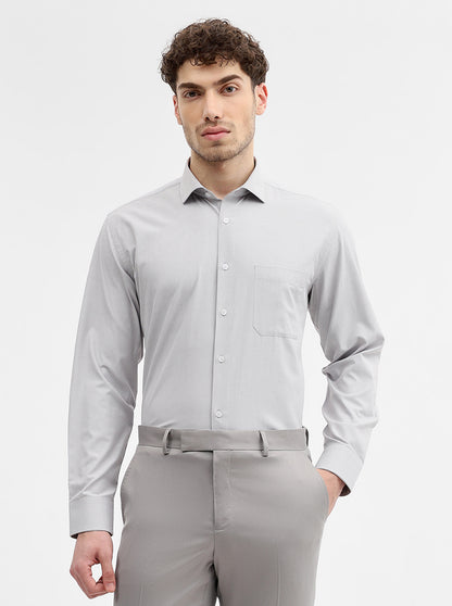 Grey Solid Regular Fit Formal Shirt | Greenfibre
