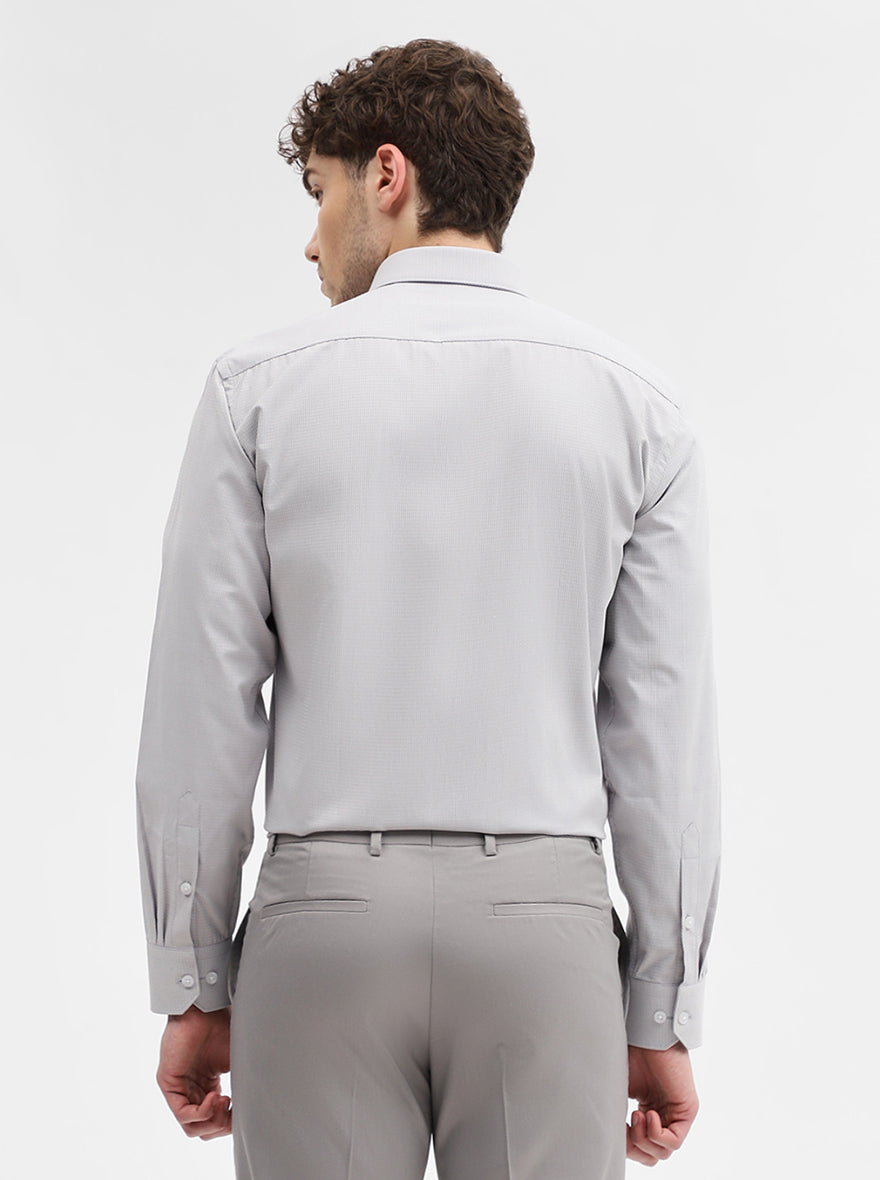 Grey Solid Regular Fit Formal Shirt | Greenfibre