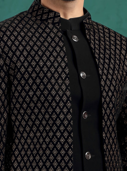 Black Embroidred Jodhpuri Suit | TULA