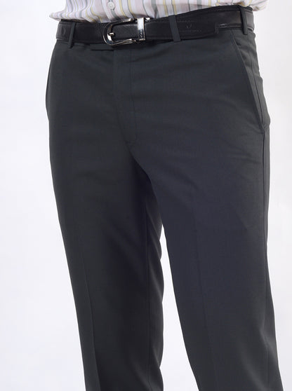 Green Solid Slim Fit Formal Trouser | Greenfibre