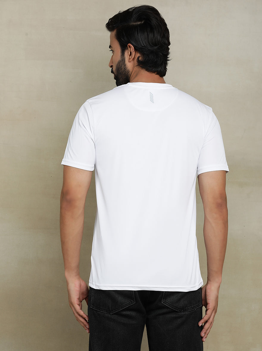 White Solid Slim fit T-Shirt | Jade Play