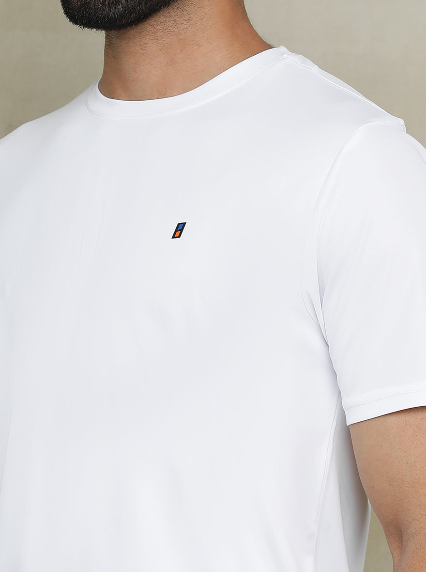 White Solid Slim fit T-Shirt | Jade Play