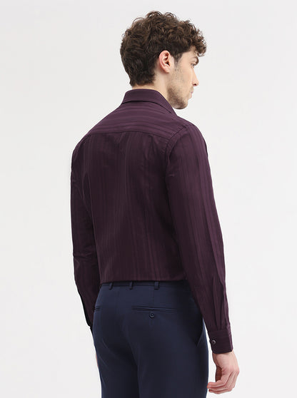 Maroon Checked Slim Fit Formal Shirt | JadeBlue Youth
