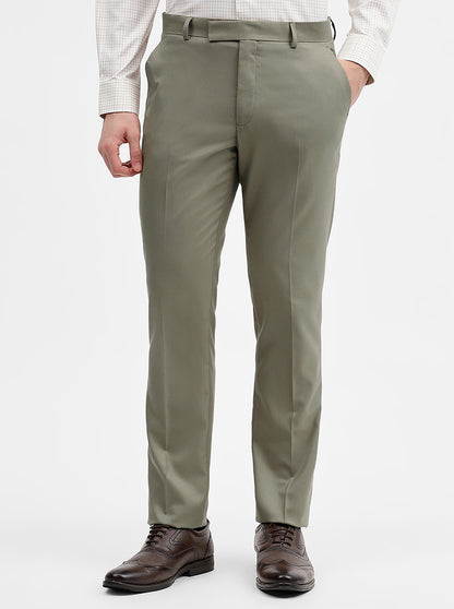 Fawn Solid Super Slim Fit Formal Trouser | Greenfibre