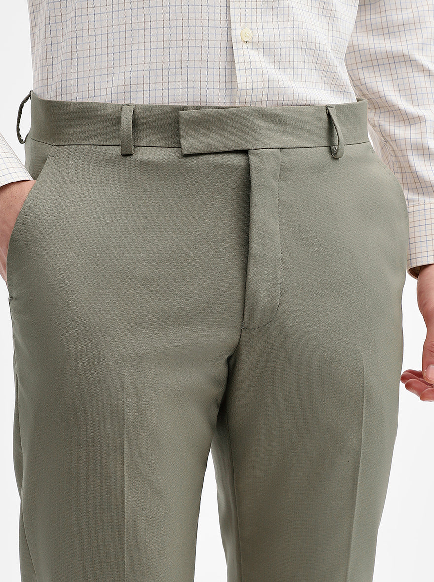 Fawn Solid Super Slim Fit Formal Trouser | Greenfibre