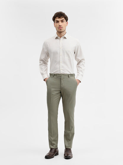 Fawn Solid Super Slim Fit Formal Trouser | Greenfibre