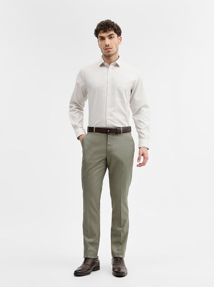 Fawn Solid Super Slim Fit Formal Trouser | Greenfibre