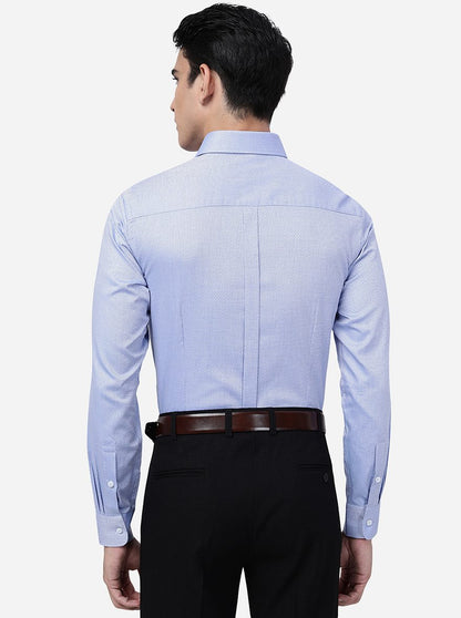 Blue Solid Slim Fit Formal Shirt | JadeBlue Youth