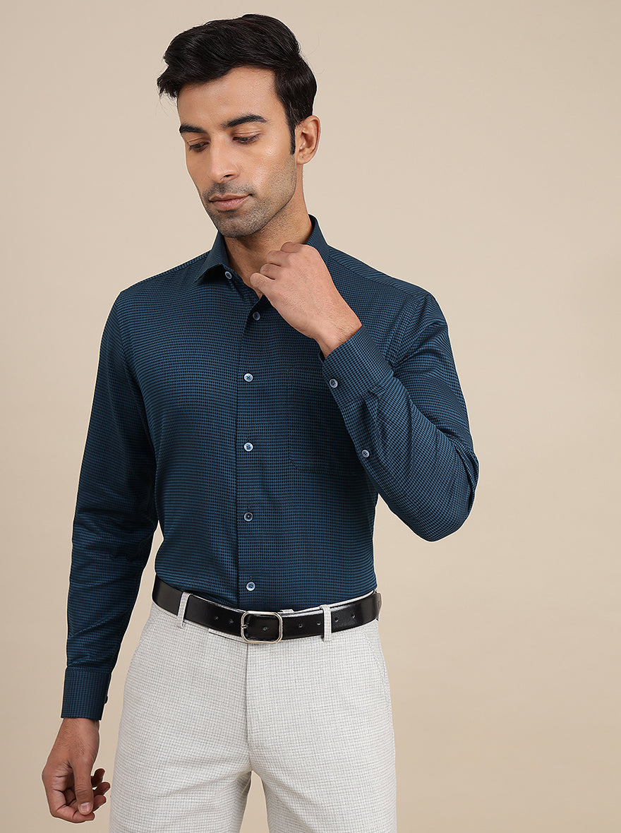 peacock blue mens dress shirt Covona Men's Short Sleeve Solid Peacock Blue Color Dress Shirt size Small