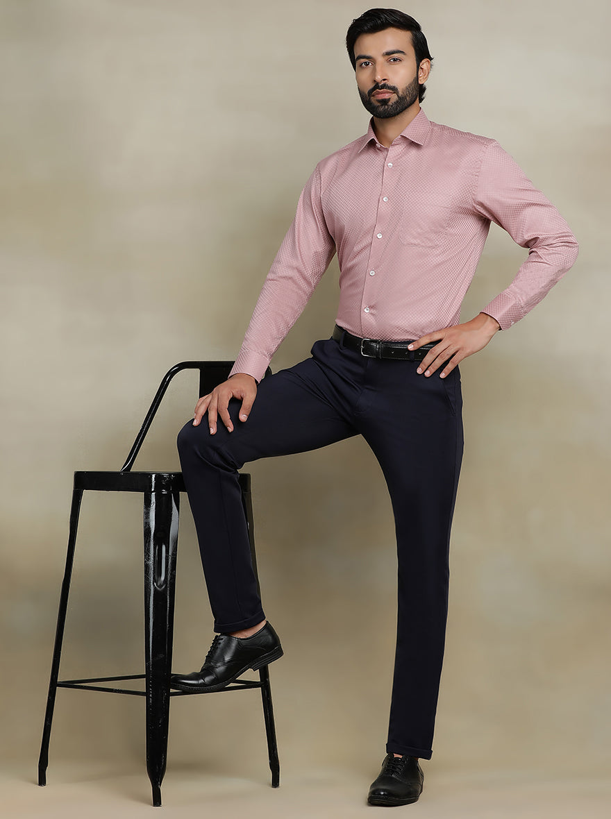 Blue Solid Slim fit Club Wear Trouser | JB Studio